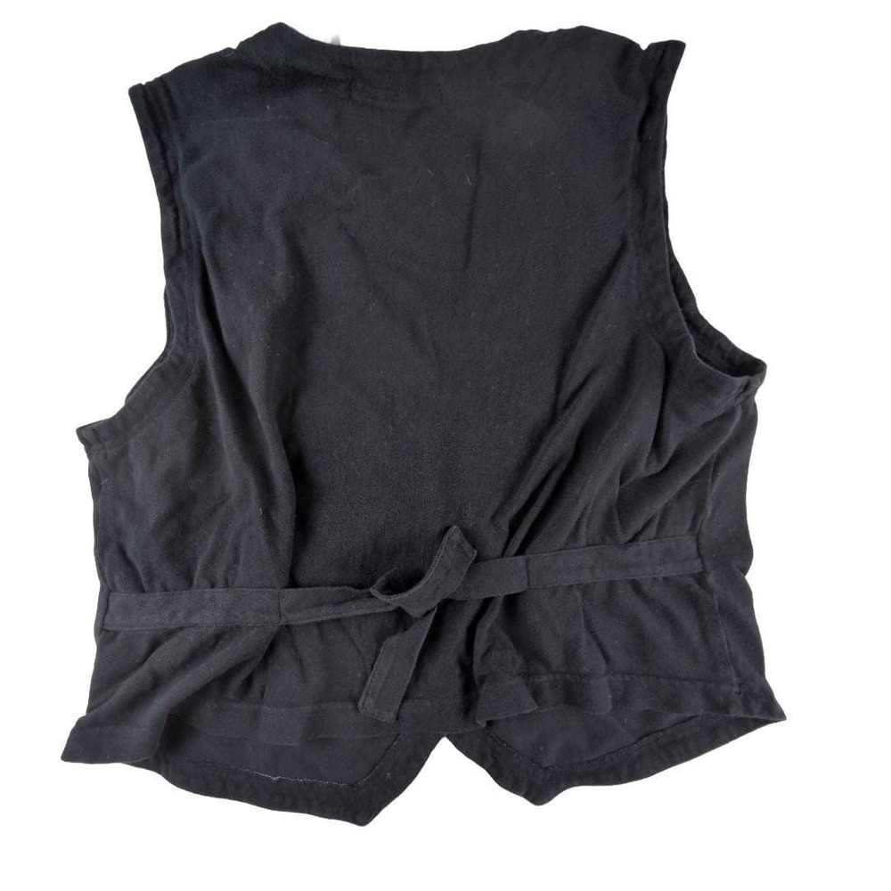 Vintage 1980s Embroidered‎ Vest Jungle Beaded Floral Size M Victoria Jones - Picture 3 of 4